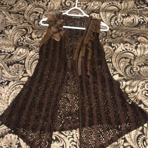 Brown & Gold layering vest